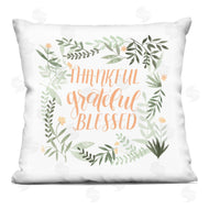 Grace Popp | Thankful Grateful Blessed Calligraphy Botanical Phrase