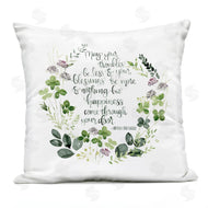 Jennifer Paxton Parker | Troubles Be Less Irish Proverb Green Botanical Wreath