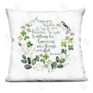 Jennifer Paxton Parker | Troubles Be Less Irish Proverb Green Botanical Wreath