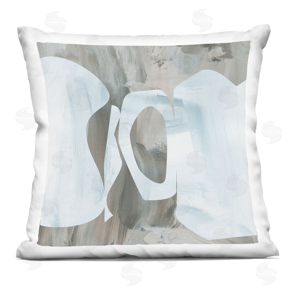 Layered Abstract Round Cutout Modern Shapes Decorative Printed Pillow, Home Decor by Melissa Wang