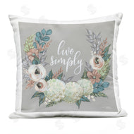Michele Norman | Live Simply Blooming Floral Wreath Sentiment