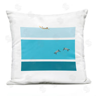 Make Much Studios | Contemporary Blue Sea Turtles Diver Geometric Shapes