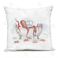 Ziwei Li | Red Octopus Swimming Bathtub Nautical Sea Life