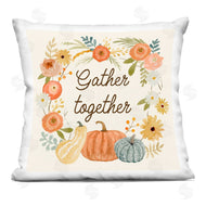 Victoria Barnes | Gather Together Phrase Mixed Autumnal Gourds Flowers