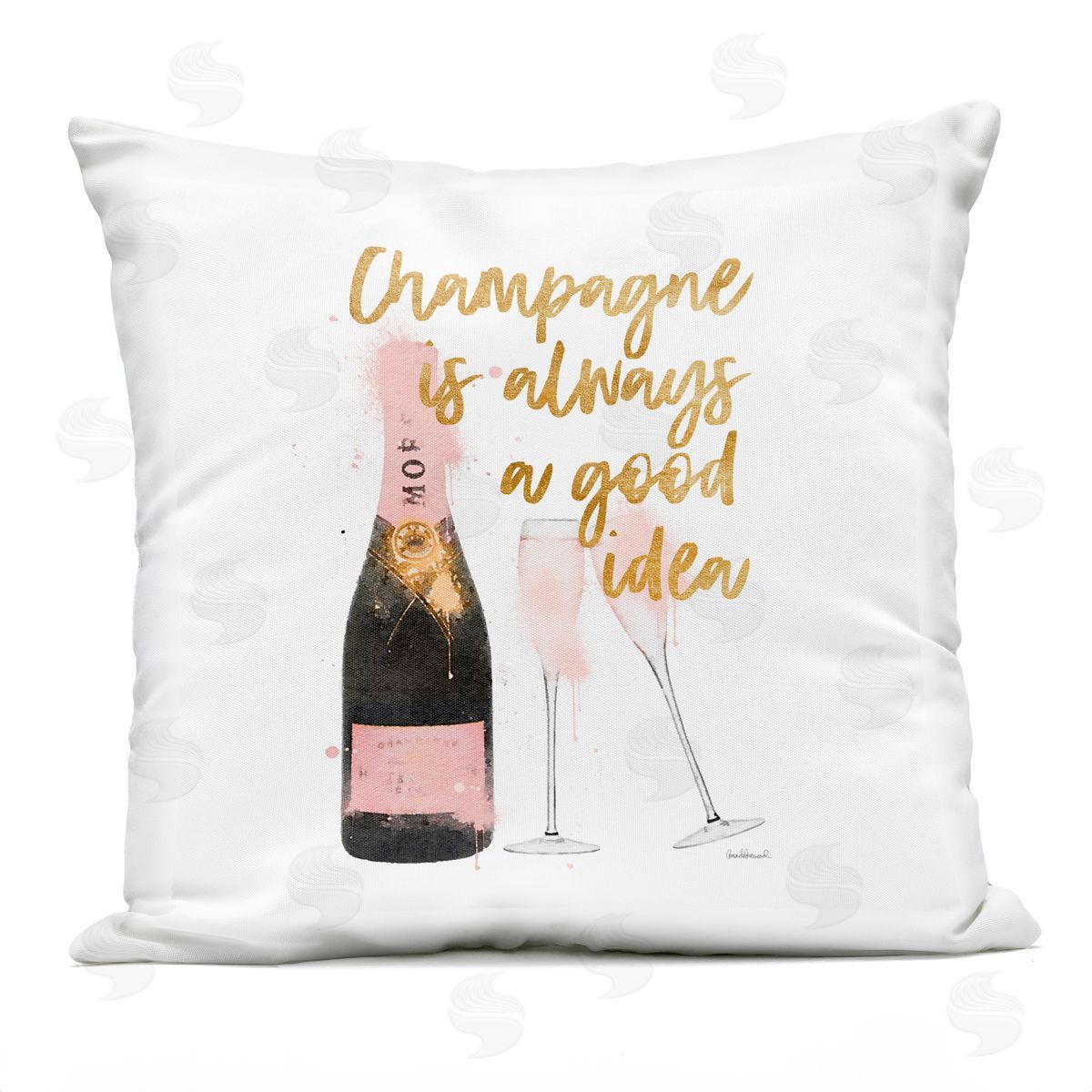 Champagne's Always Good Idea Outdoor Printed Pillow, Home Decor by Amanda Greenwood