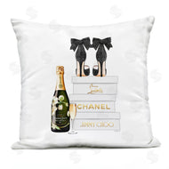 Amanda Greenwood | Bubbly Champagne Black Glam Bow Shoes