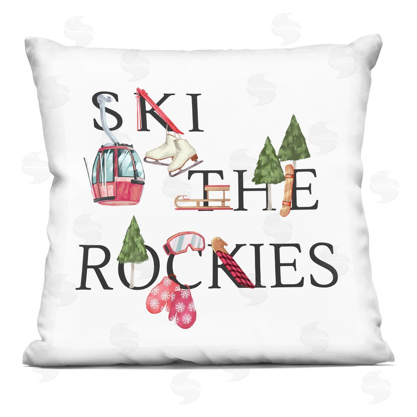 Ziwei Li | Ski The Rockies Seasonal Winter Sports Typography