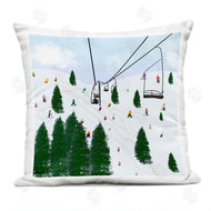 Ashley Singleton | Busy Ski Slopes Lift Winter Sports Scenery