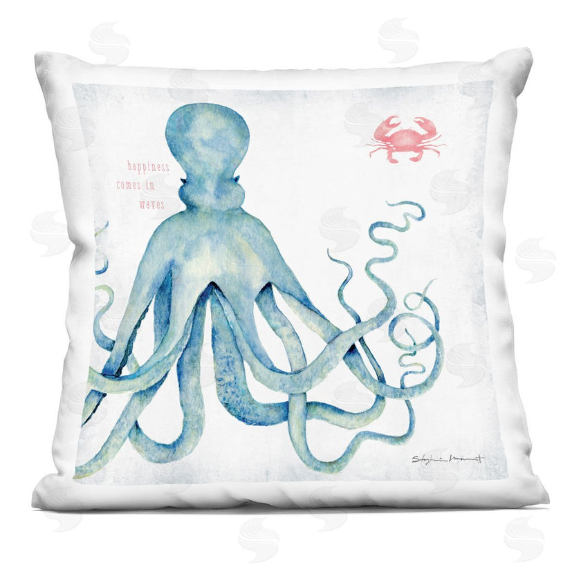 Stephanie Workman Marrott | Happiness Comes In Waves Marine Animals Phrase