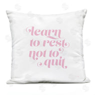 Yass Naffas Designs | Learn To Rest Self Care Motivational Pink Typography
