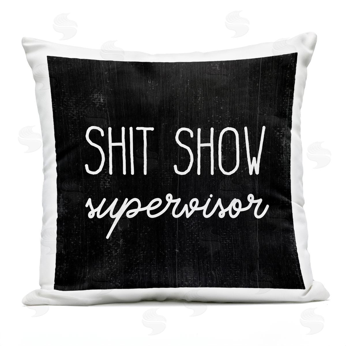 Sh*t Show Supervisor Humorous Black Rustic Saying Outdoor Printed Pillow, Home Decor by Stupell Studio