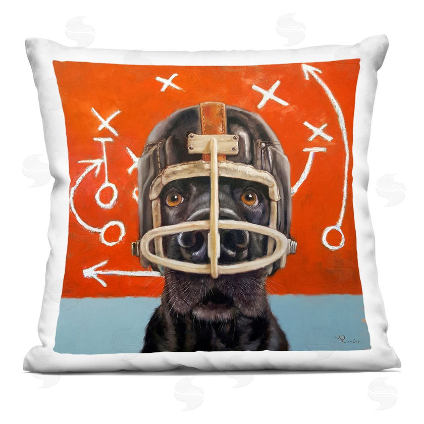 Lucia Heffernan | Black Dog Football Helmet Red Sports Plays
