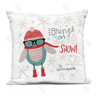 Katie Doucette | Bring On The Snow Happy Patterned Blue Bird