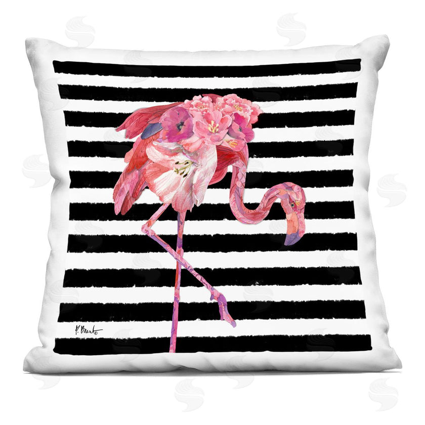 Paul Brent | Floral Flamingo Bold Stripes