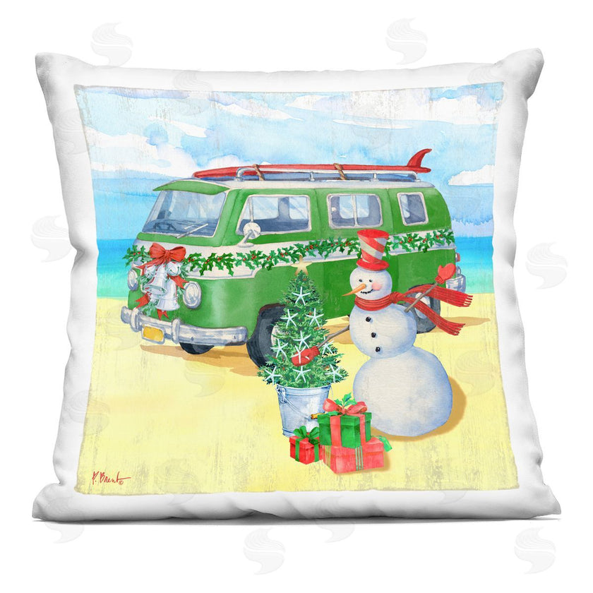 Paul Brent | Coastal Snowman Christmas Beach