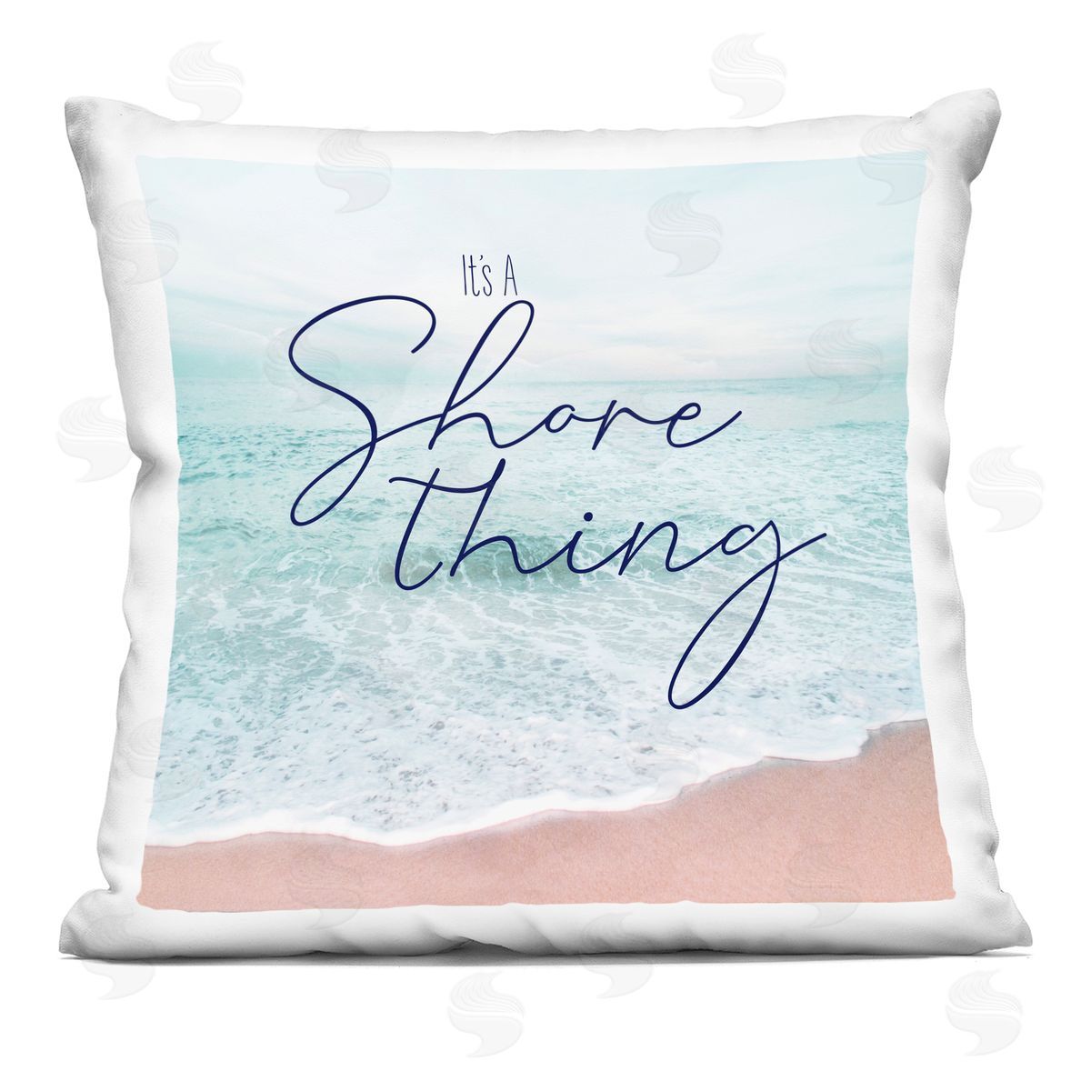 It's a Shore Thing Beach Phrase Decorative Printed Pillow, Home Decor by Natalie Carpentieri