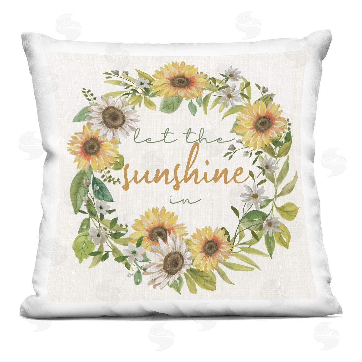 Let The Sunshine In Sunflowers Decorative Printed Pillow, Home Decor by Nan