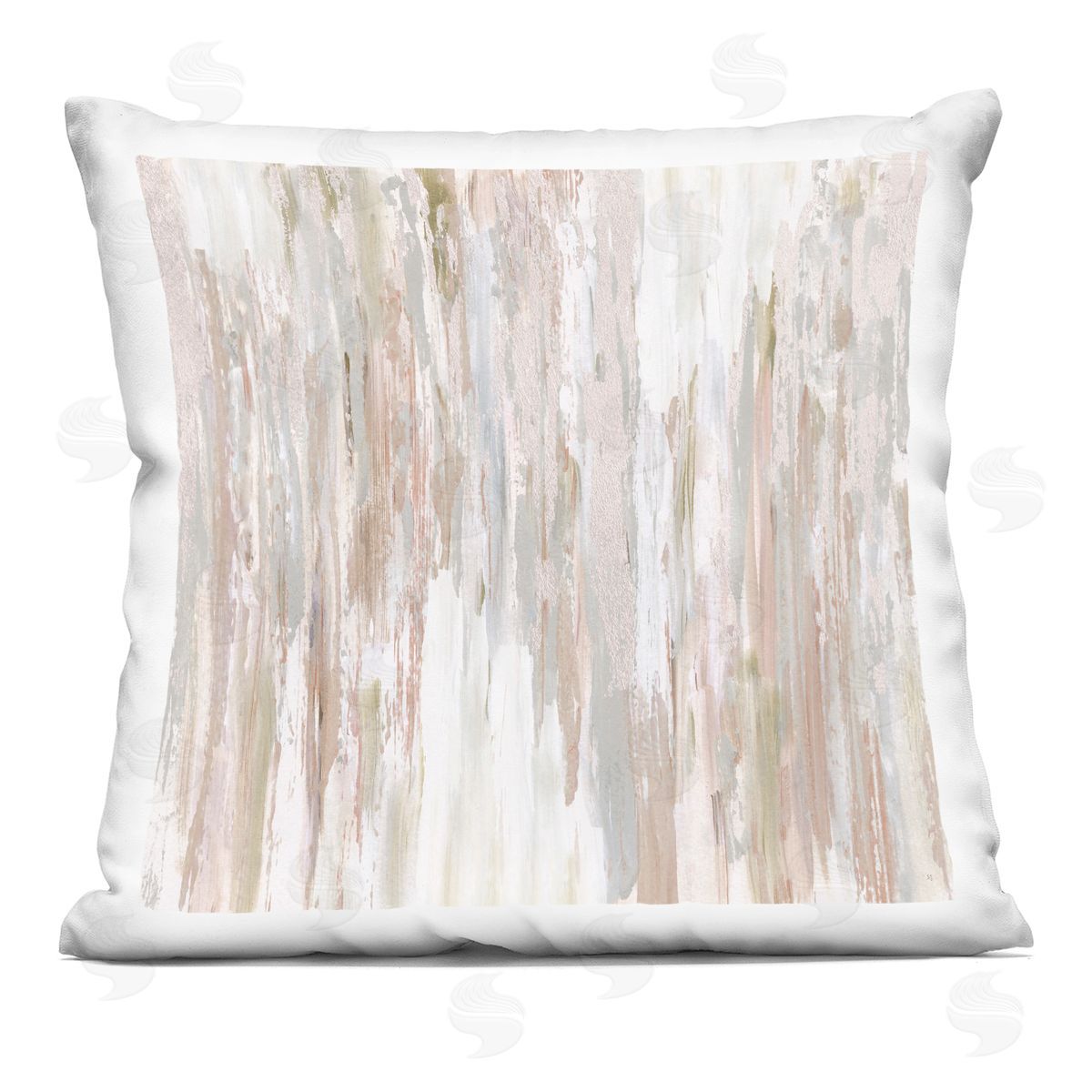 Pastel Neutral Abstract Rainfall Decorative Printed Pillow, Home Decor by Susan Jill