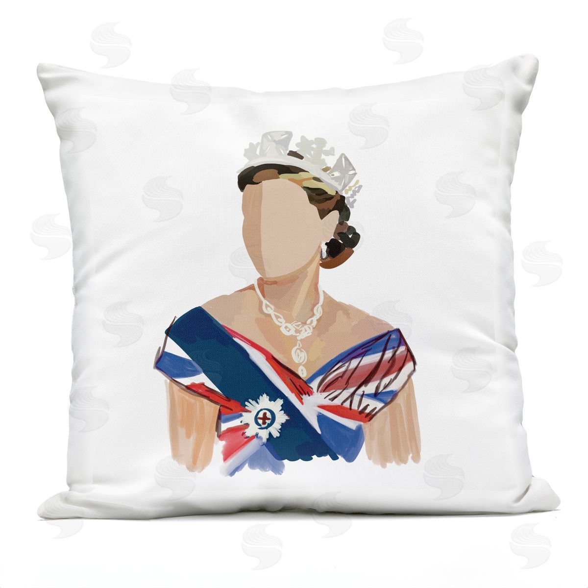 Royal Fashion Portrait Outdoor Printed Pillow, Home Decor by Amelia Noyes