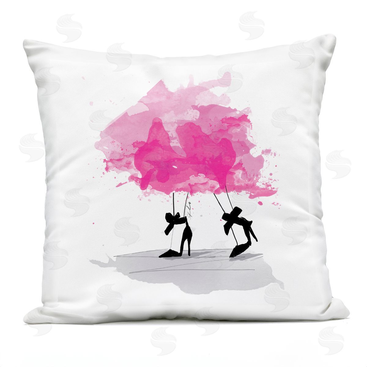Modern Pink Heels Fashion Outdoor Printed Pillow, Home Decor by Alison Petrie
