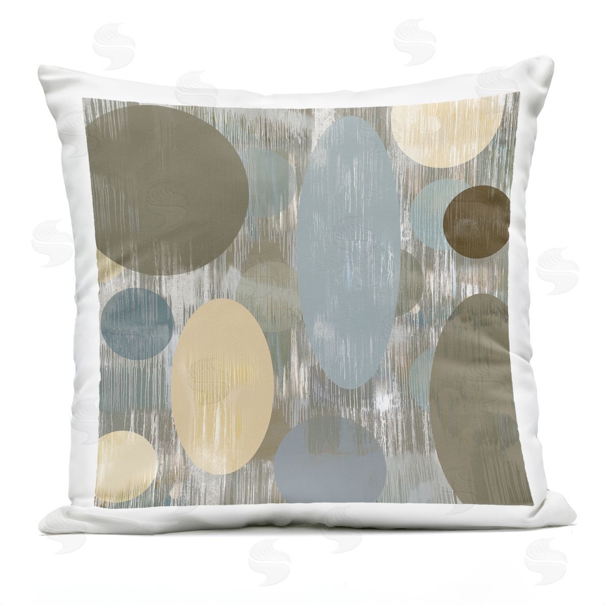 Modern Geometric Circle Shapes Outdoor Printed Pillow, Home Decor by Brent Nelson