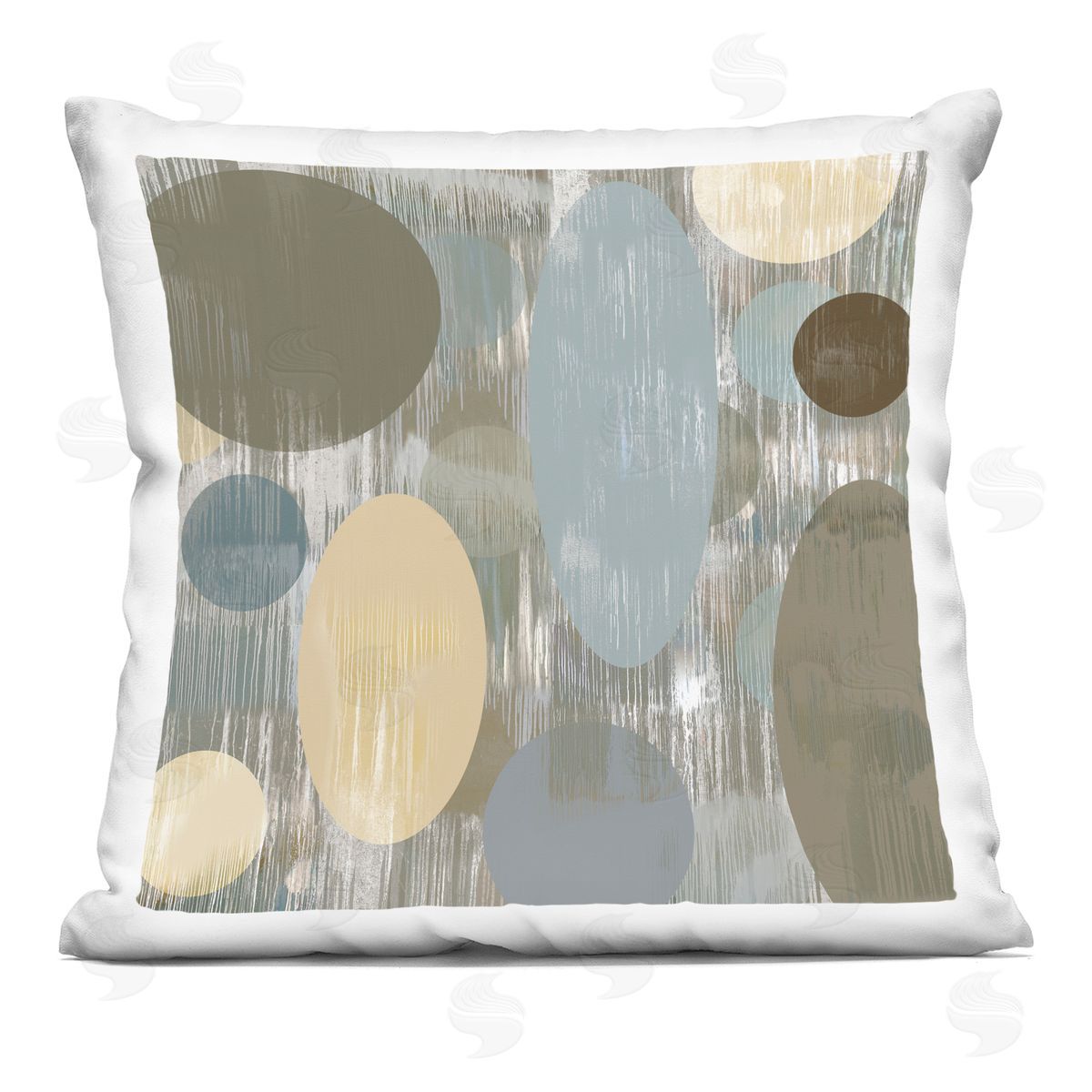 Modern Geometric Circle Shapes Decorative Printed Pillow, Home Decor by Brent Nelson