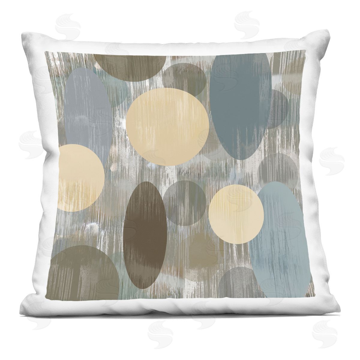 Circle Pattern Layered Shapes Decorative Printed Pillow, Home Decor by Brent Nelson