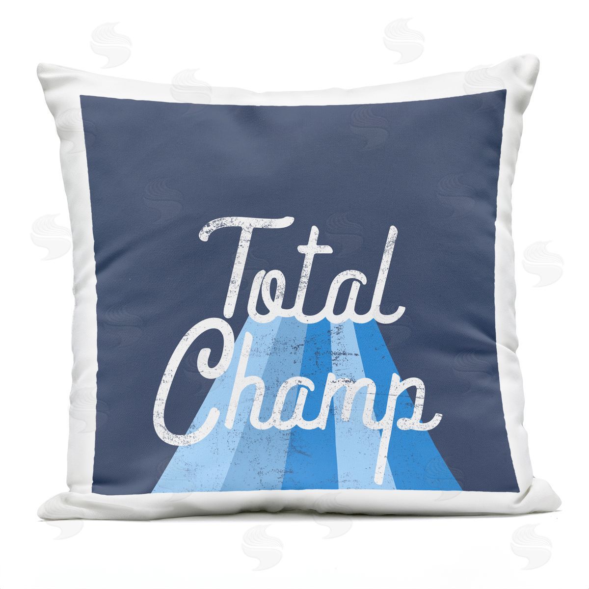 Retro Total Champ Phrase Outdoor Printed Pillow, Home Decor by Stupell Studio