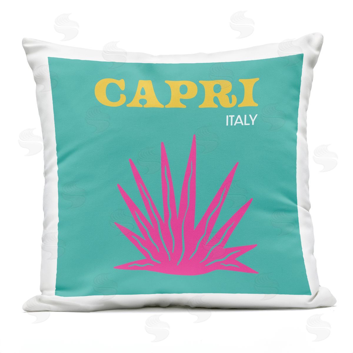 Floral Summer Capri Italy Outdoor Printed Pillow, Home Decor by The Saturday Evening Post
