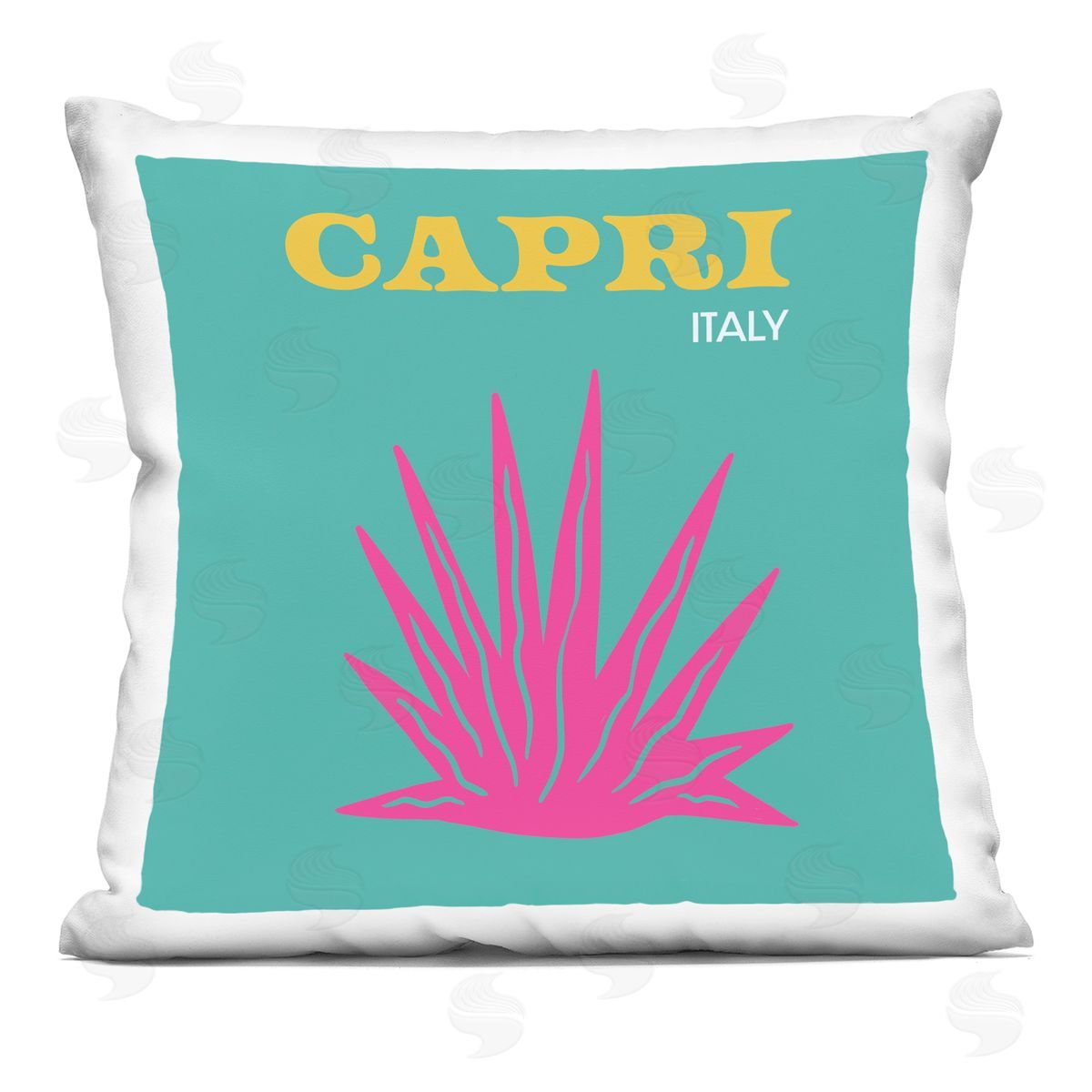 Floral Summer Capri Italy Decorative Printed Pillow, Home Decor by The Saturday Evening Post