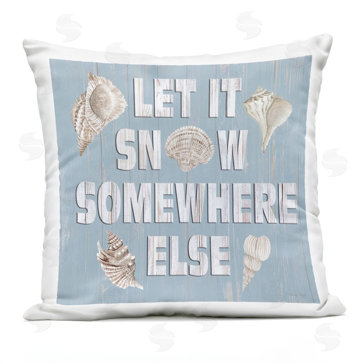 Let It Snow Somewhere Else Phrase Outdoor Printed Pillow, Home Decor by Cindy Jacobs