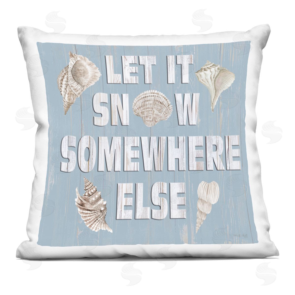 Let It Snow Somewhere Else Phrase Decorative Printed Pillow, Home Decor by Cindy Jacobs