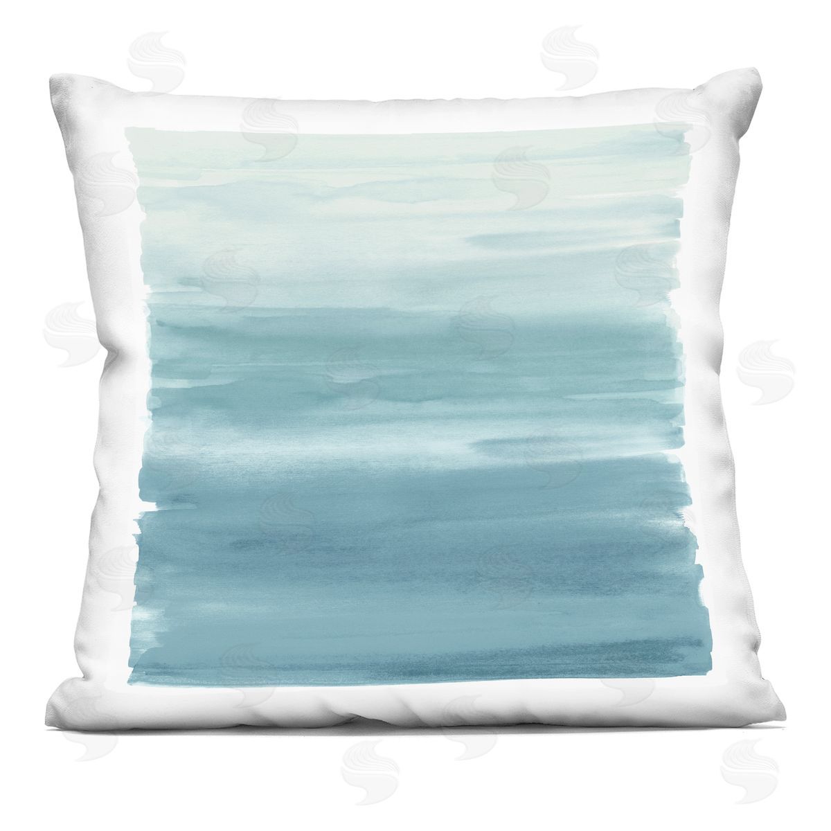 Muted Blue Gradient Decorative Printed Pillow, Home Decor by Allie Corbin