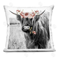 Amy Brinkman | Pink Floral Highland Cattle