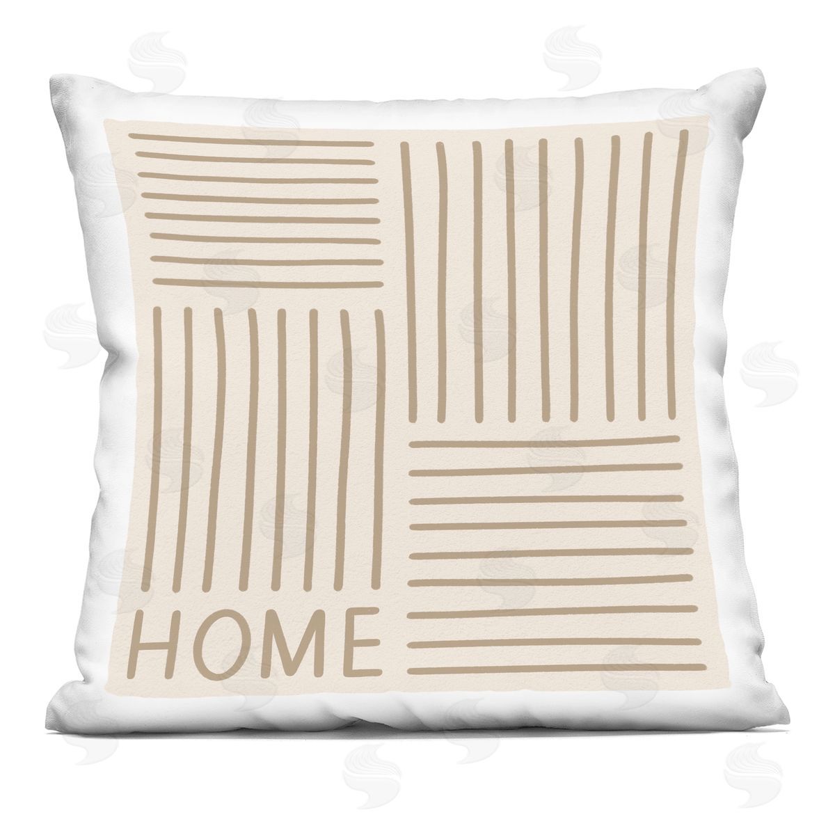 Home Alternating Beige Stripes Decorative Printed Pillow, Home Decor by Jalynn Heerdt