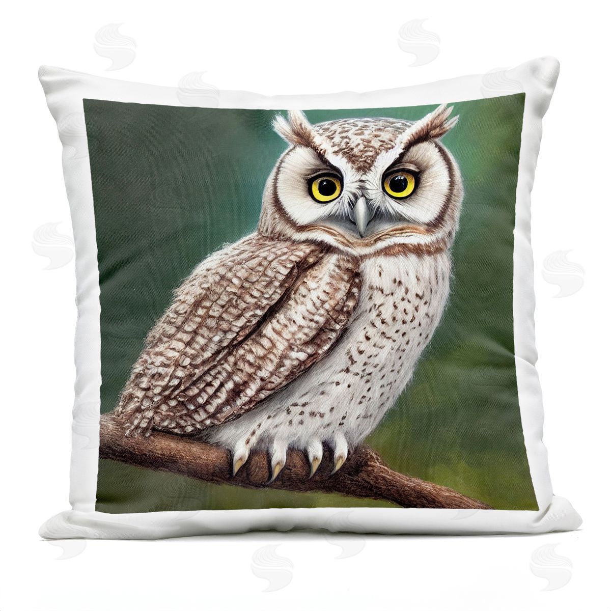 Owl Wildlife Nature Scene Outdoor Printed Pillow, Home Decor by Alpenglow Workshop