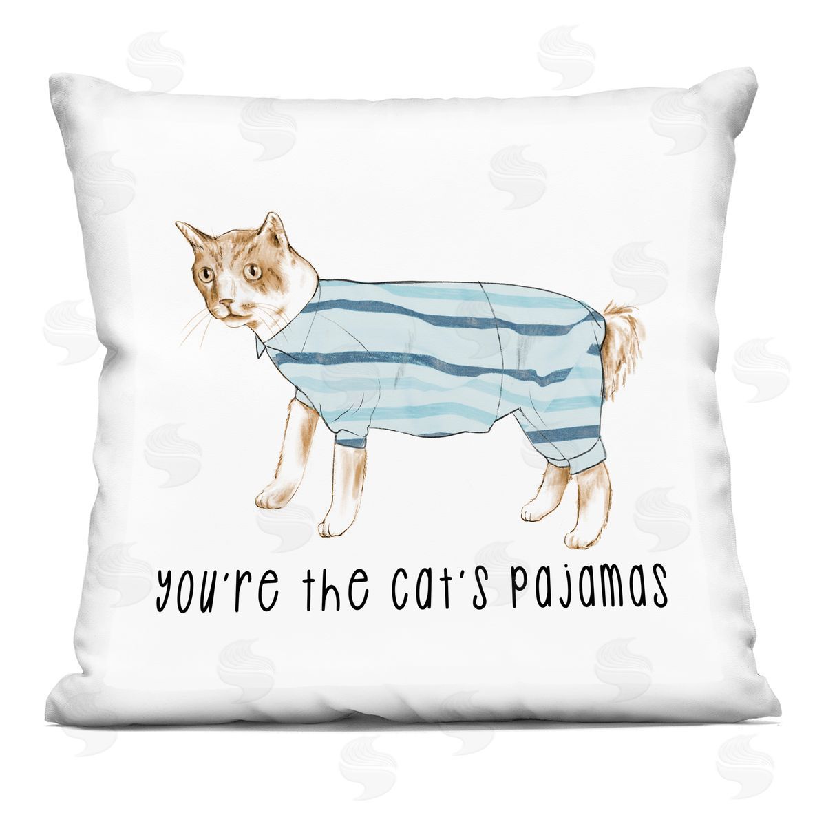 The Cat's Pajamas Funny Phrase Decorative Printed Pillow, Home Decor by Stupell Studio