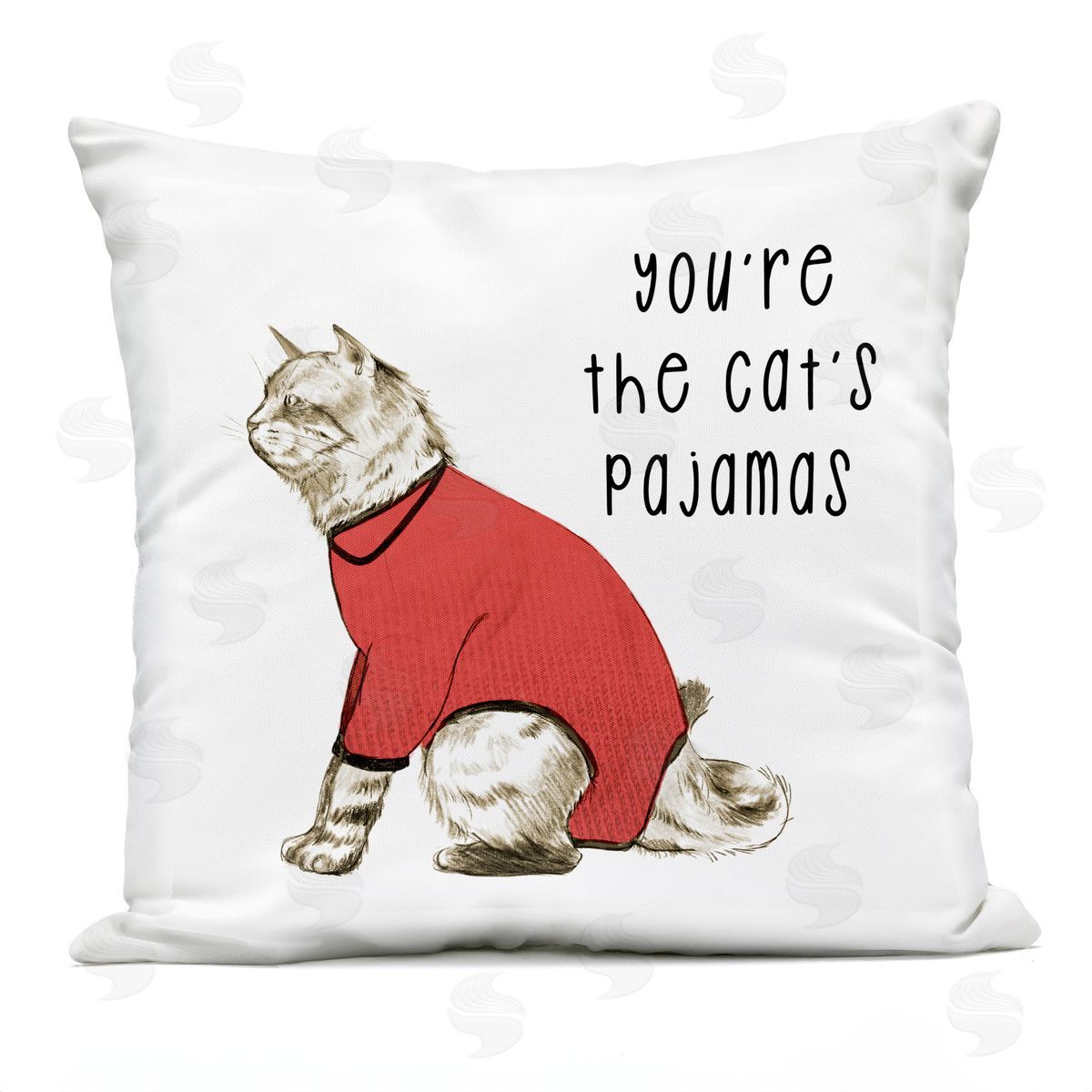 The Cat's Pajamas Funny Kitten Outdoor Printed Pillow, Home Decor by Stupell Studio