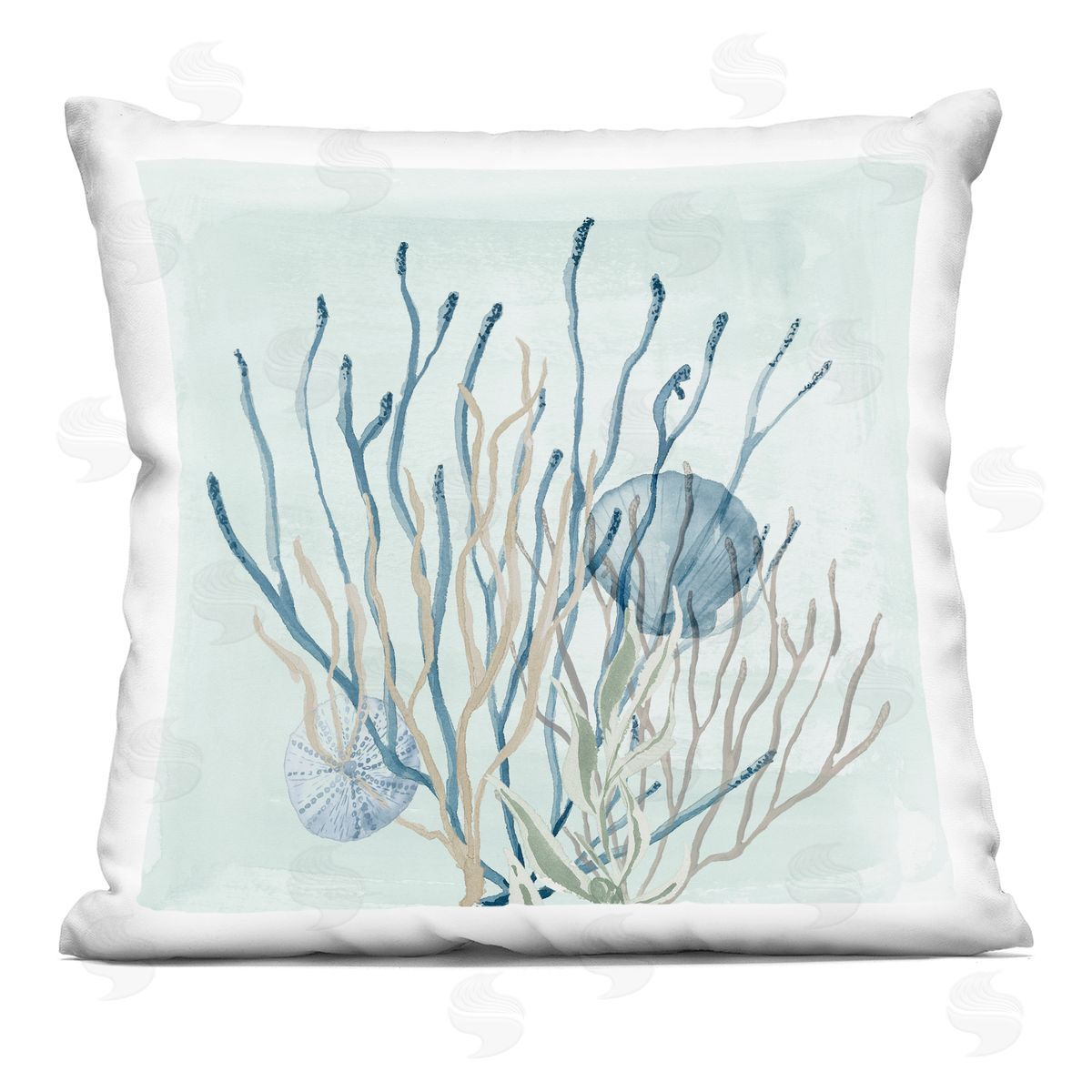 Sea Life Underwater Scene Decorative Printed Pillow, Home Decor by Lucille Price