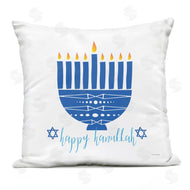 Yass Naffas Designs | Happy Hanukkah Blue Menorah