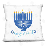 Yass Naffas Designs | Happy Hanukkah Blue Menorah