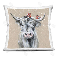 Janet Tava | Winter Snowfall Birds Cattle