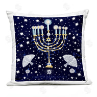 Susse Linton | Happy Hanukkah Starry Pattern Menorah