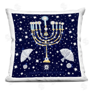 Susse Linton | Happy Hanukkah Starry Pattern Menorah