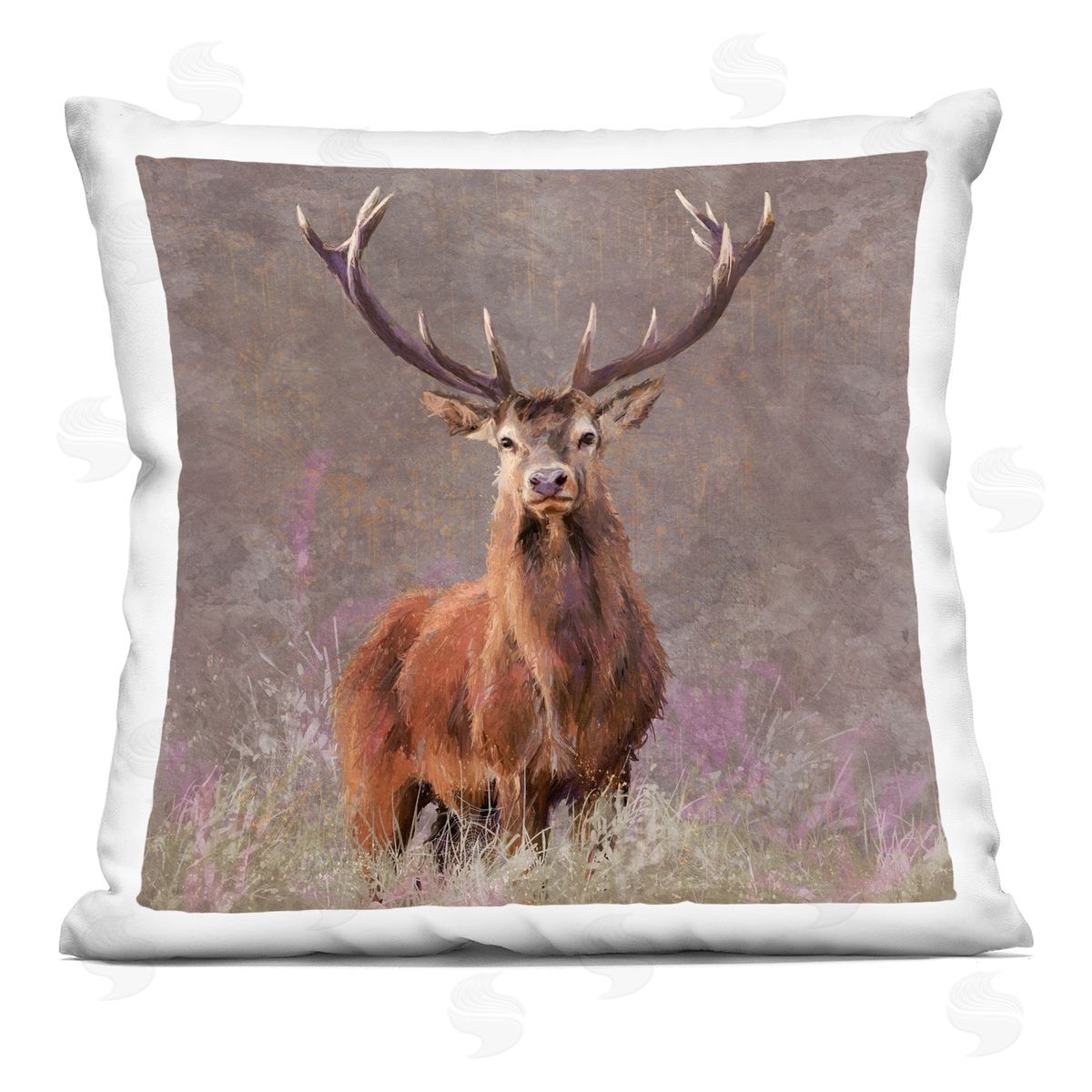 Wildlife Buck Woodland Nature Decorative Printed Pillow, Home Decor by Pip Wilson