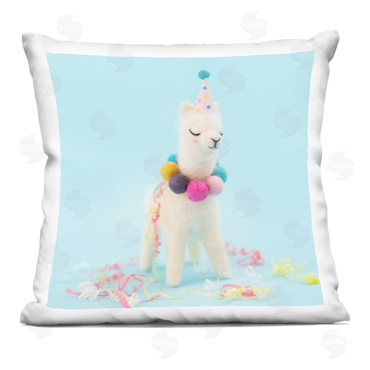 Party Alpaca Fun Confetti Decorative Printed Pillow, Home Decor by Lemon & Sugar