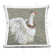 Pip Wilson | Festive Swan Snowy Holly Wreath
