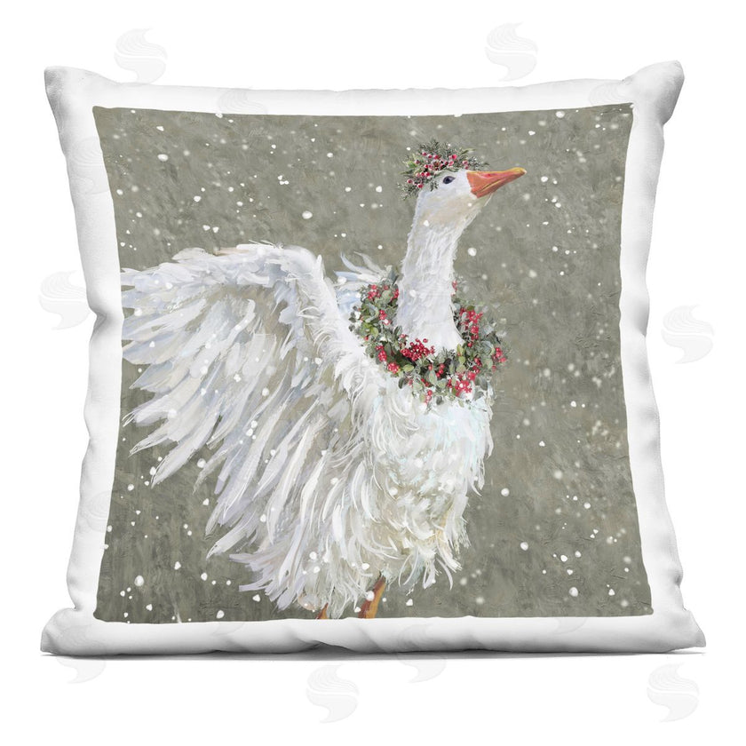 Pip Wilson | Festive Swan Snowy Holly Wreath