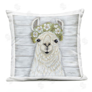 Ashley Justice | White Country Llama Happy Smile