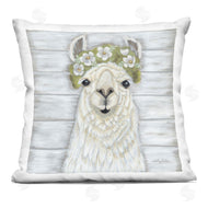 Ashley Justice | White Country Llama Happy Smile